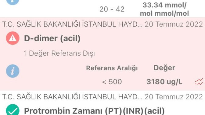 D-Dimer yüksekliği nedir?