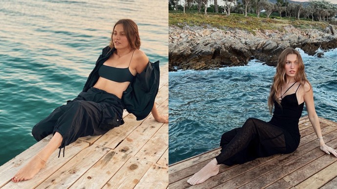 Serenay Sarıkaya ve Duygu Özaslandan aynı poz! Hangisini daha çok beğendiniz?