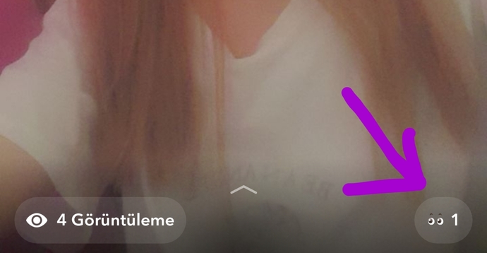 Snapchat hikayeyi görenlerin yanındaki göz?