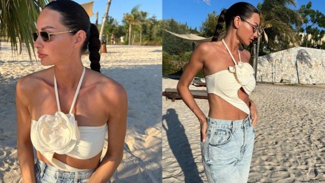 Yasemin Özilhan'a bu güllü bluz bile yakışmamış mı sizce?