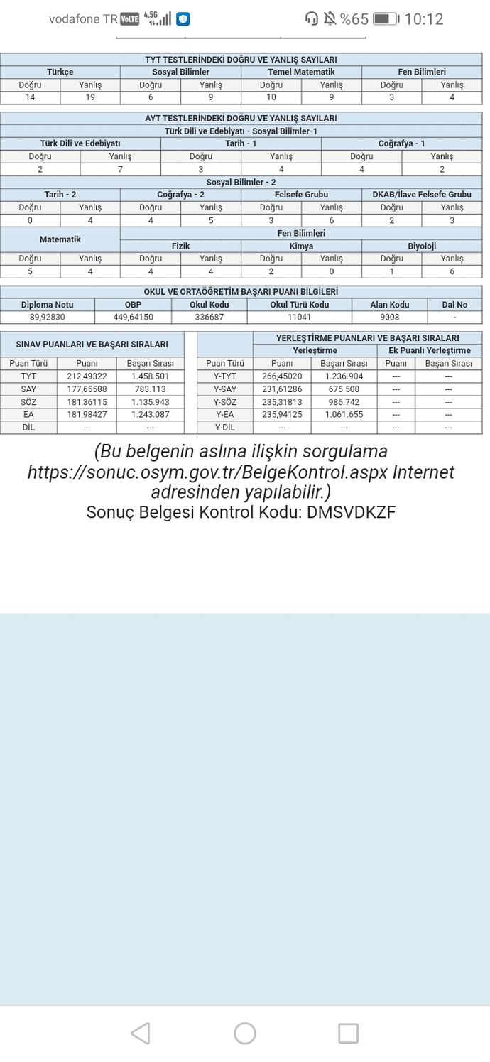 Sıralamama bakar mısınız?