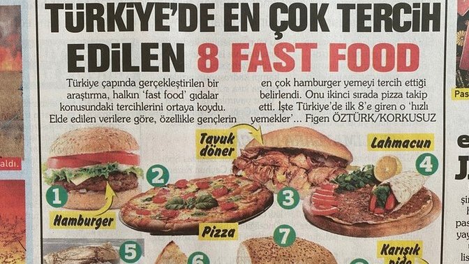 Türkiye'de en çok tercih edilen 8 fast food açıklandı. Hamburger ve pizza, döner ve lahmacunu solladı. Senin favorin hangisi?