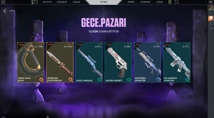 Valorant oynayanlar, gece pazarınıza neler geldi?