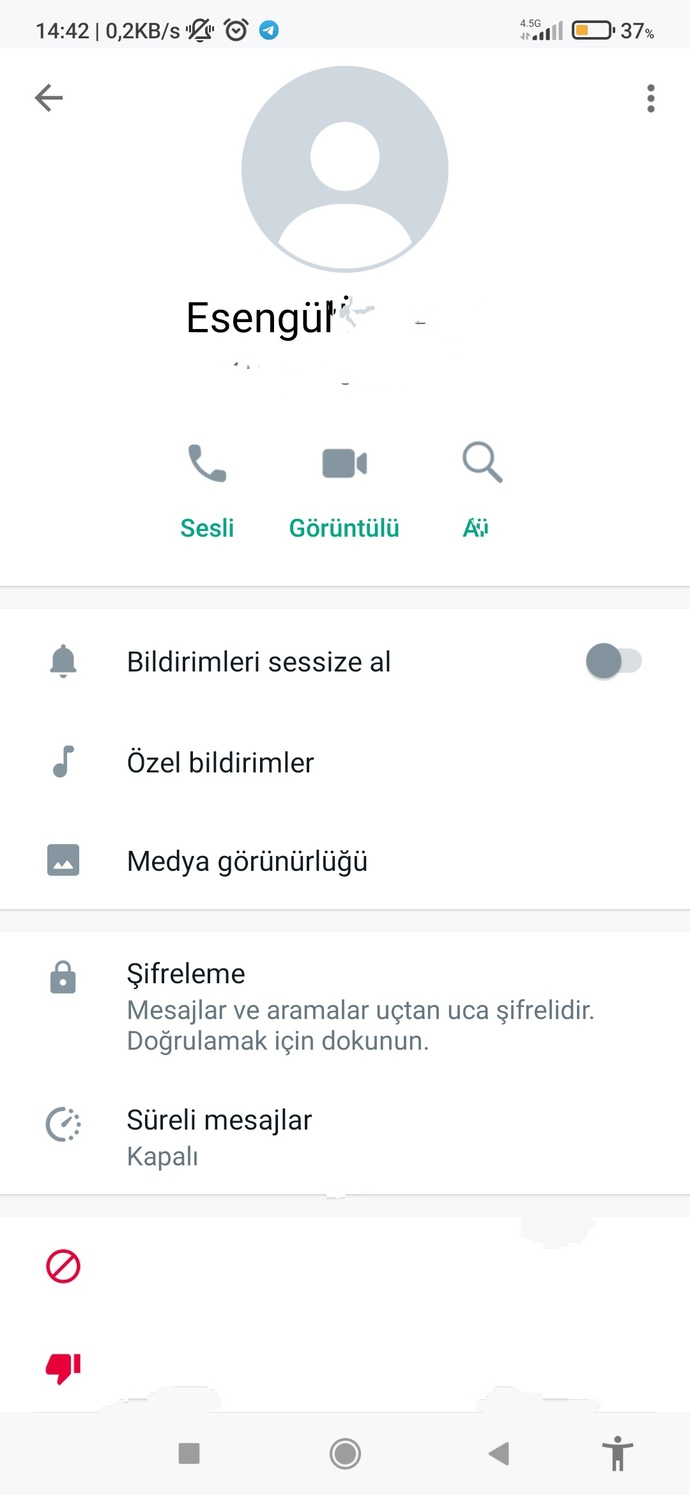 WhatsApp bilgilerini bana kapatmış olabilir mi?