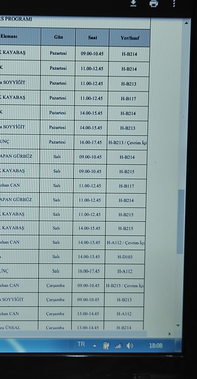 Birinci öğretim dersleri en geç kaçta biter?