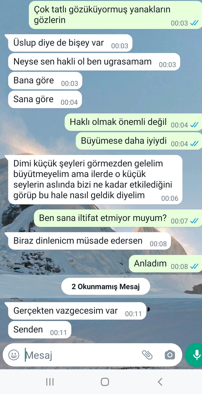 Bende mi sorun var anlamıyorum. Yanlış bir şey mi demişim?