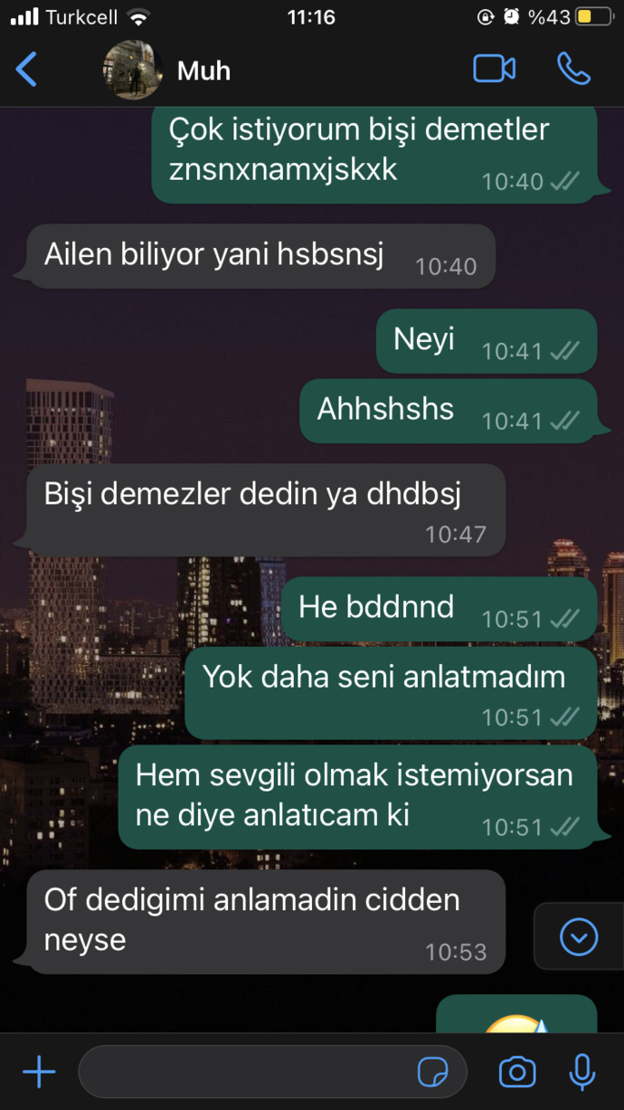 Hem sevgili olmak istemediğini söyledi hem de aileme ondan bahsettiğimi soruyor?