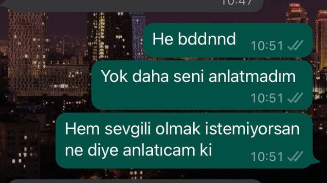 Hem sevgili olmak istemediğini söyledi hem de aileme ondan bahsettiğimi soruyor?