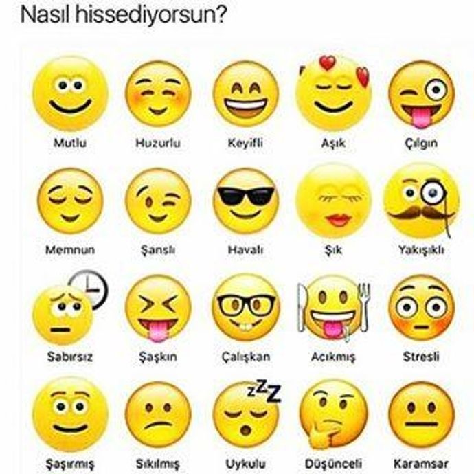 Ruh halinizi anlatan emoji hangisi?