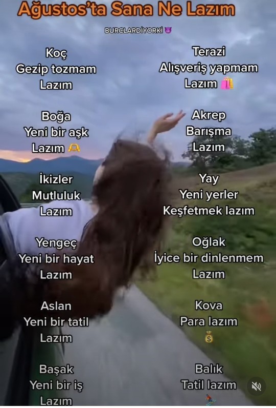 Ağustos ayında sana ne lazım acaba?