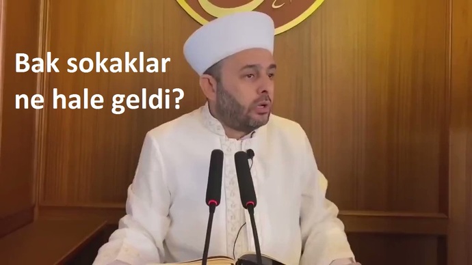 Bak sokaklar ne hale geldi? diyen imam sosyal medyada gündem oldu! Katılıyor musunuz?