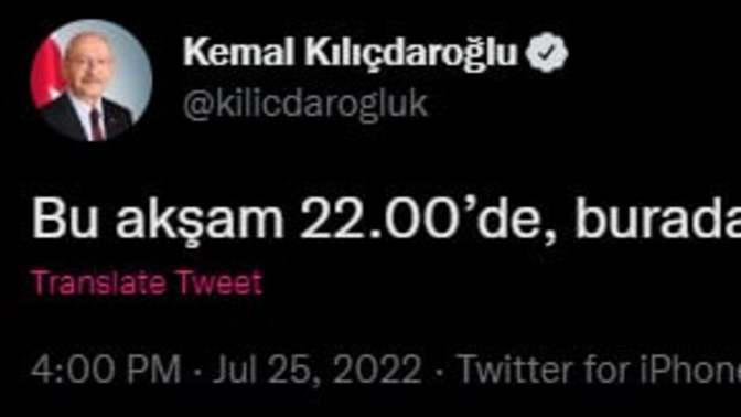 Kemal Kılıçdaroğlu yine 22.00'de buluşma tweet'i attı. Sizce bu sefer ne açıklayacak?