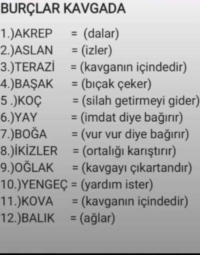 Burçlar kavgada nasılmış bir bakalım?