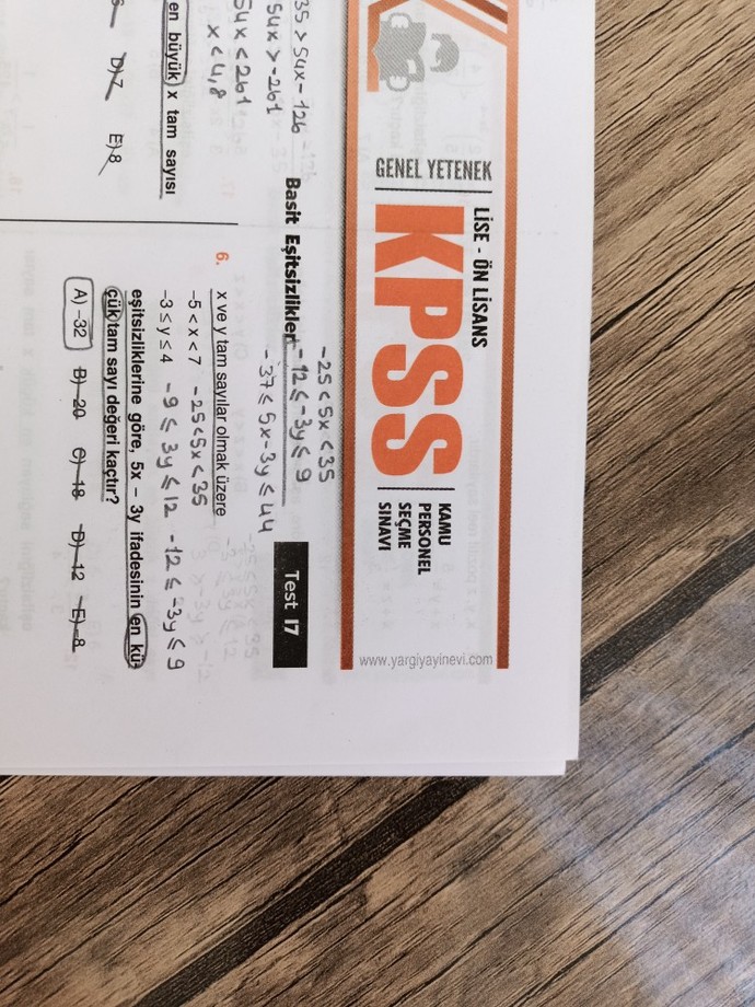 Şu soruya bir bakar mısınız yaptığım soruda hata mı var?