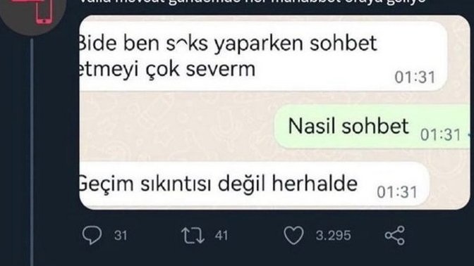 Seks yaparken sohbet eder misiniz 😂?