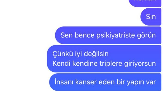 Engelledi sinir oldum iyice nasıl haddini bildiricem?