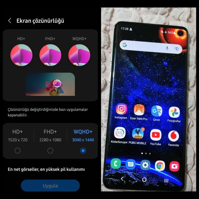 Akıllı telefonunuz hangi ekran paneli türüne sahip ve çözünürlüğü nedir kaç piksel (ppi) memnun musunuz 📱?