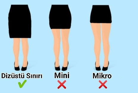 Etek boyu kısalığı bu kadar olabilir çok açık olması itici duruyor o yüzden.