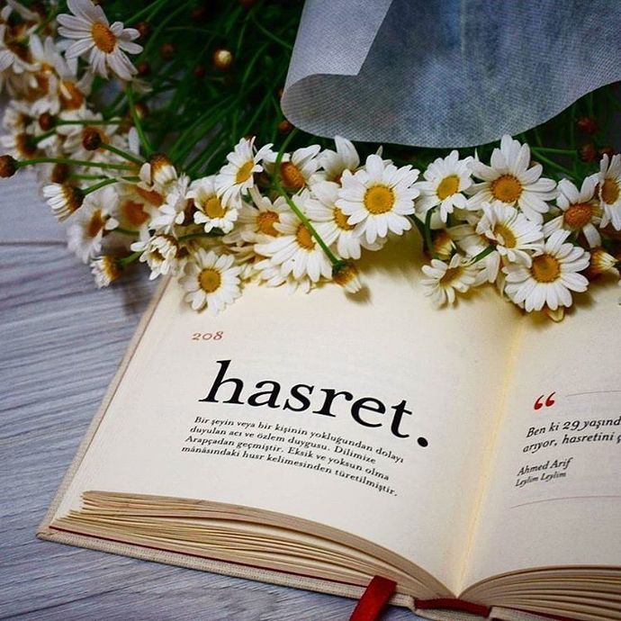"Hasretinden günleri, ayları eskitiyorum. Lakin sen hiç eskimiyorsun. Taptaze bir çiçek misali..." 🌼