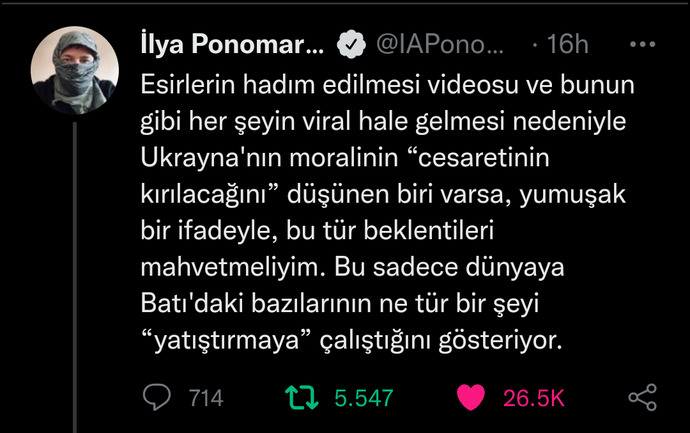 Ukrayna'daki Nazi rejimini patates etmekte olan Putin başkan haklı değil mi?