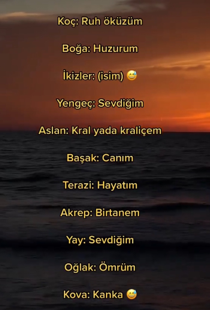 Sevdiceğine nasıl hitap edersin?