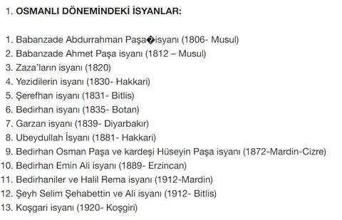 Kürtler tarihte neden biz Türklere karşı sürekli ayaklanmışlar?