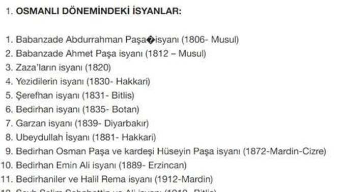 Kürtler tarihte neden biz Türklere karşı sürekli ayaklanmışlar?