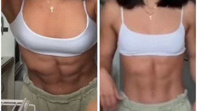 Bu şekilde karın kası için kesinlikle tatlı ve?