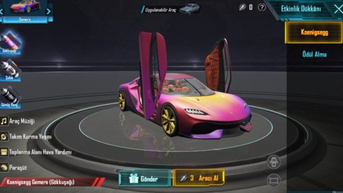 Pubg'e Koenigsegg arabaları geldi! Oyunlarda hangi arabaları görmek istersiniz?