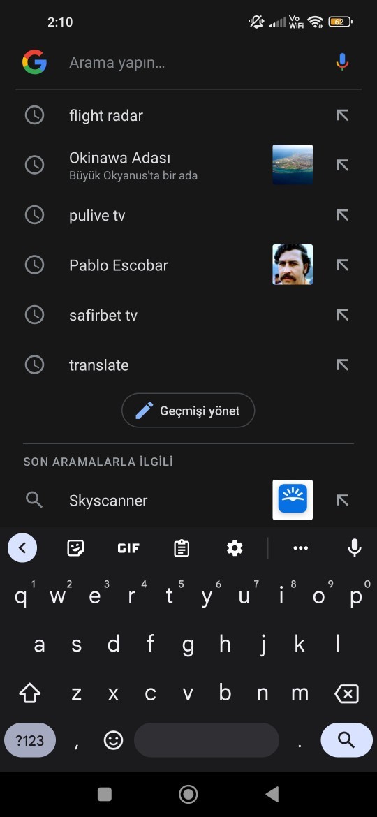 Google'da en son ne arattınız?