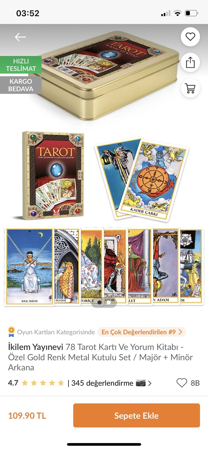 Tarot falı bakıyor musunuz?
