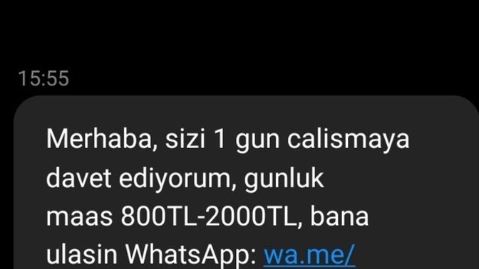 Yeni dolandırıcılık türü hayırlı olsun. Size de geldi mi?