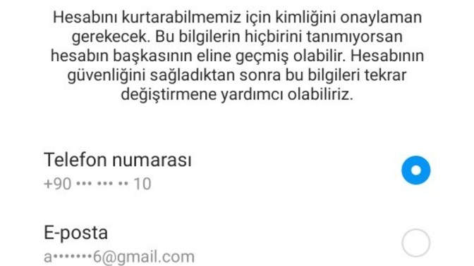 Hesabım çalındı nasıl alabilirim?