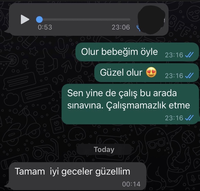 İyi geceler mesajı atanınız var mı?