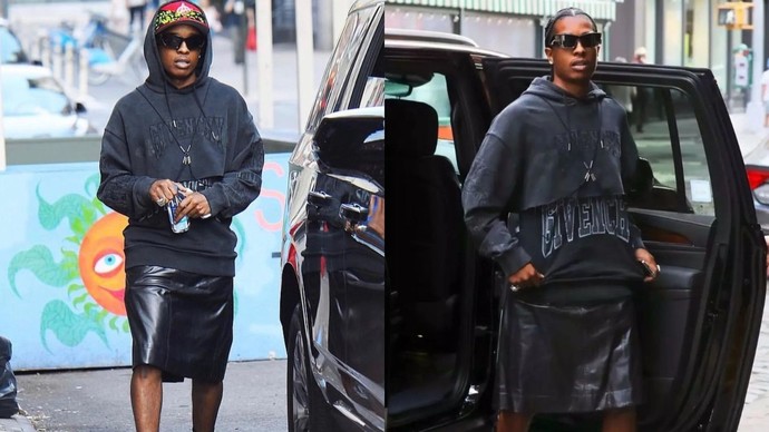 Asap Rocky ve deri eteği nasıl? Erkeklerde eteğin moda olmasını ister misiniz?