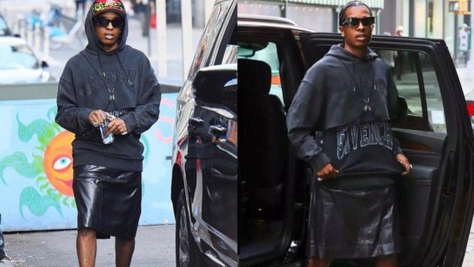 Asap Rocky ve deri eteği nasıl? Erkeklerde eteğin moda olmasını ister misiniz?