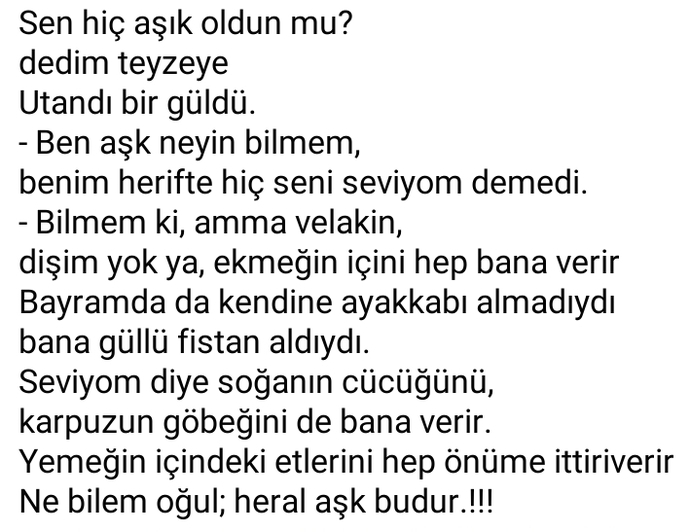 Aşk en çok sözel mi ifade edilmeli eyleme mi dökülmeli?