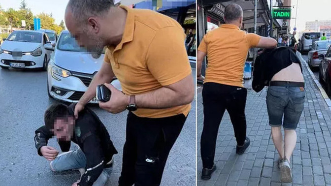 Kızının torbacısına pusu kurup dövdü, polise teslim etti. Baba olmak bu mudur😎?