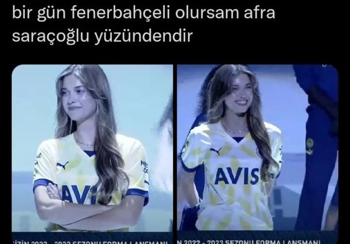 Afra Saraçoğluna Fenerbahçe forması çok yakışmamış mı?