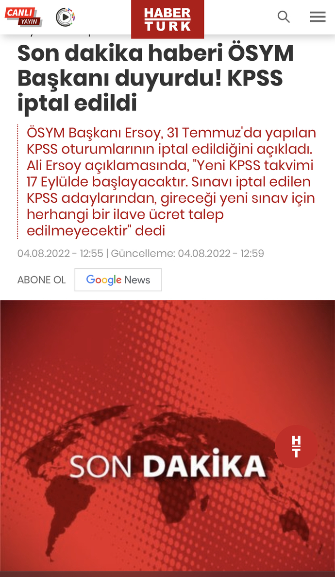 ÖSYM Başkanı duyurdu! KPSS iptal edildi, ne diyosunuz bu duruma?