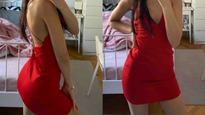 Akşam kız kıza dışarı çıkacağız, bu elbise olur mu?