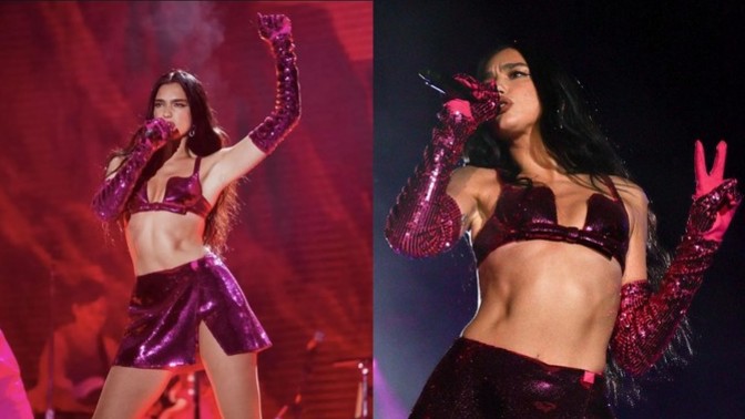 Dua Lipa'nın sahnede giydiği Valentino Pink koleksiyonu elbisesi nasıl?