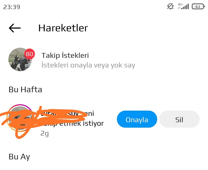 Takip istekleriniz ve takipçileriniz ne kadar?