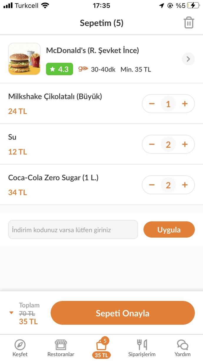 McDonaldtan sadece içecek sipariş etmek?
