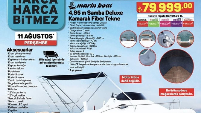 A101 79.999TL ye tekne satıyor?