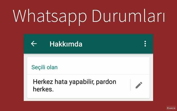 WhatsApp hakkında kısmında ne yazıyor🤡?