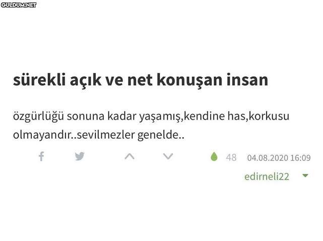 Karakterimi ve sonucunu güzel anlatan bir giriş.