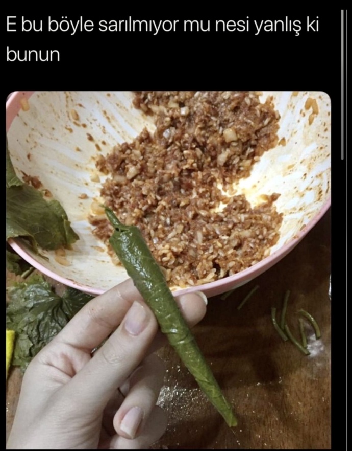 Sarma yapmasını biliyor musunuz?