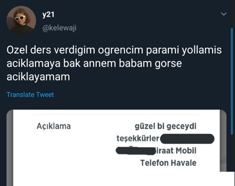 Mobil bankacılıktan para gönderince açıklama kısmına uçuk şeyler yazdığınız oluyor mu?