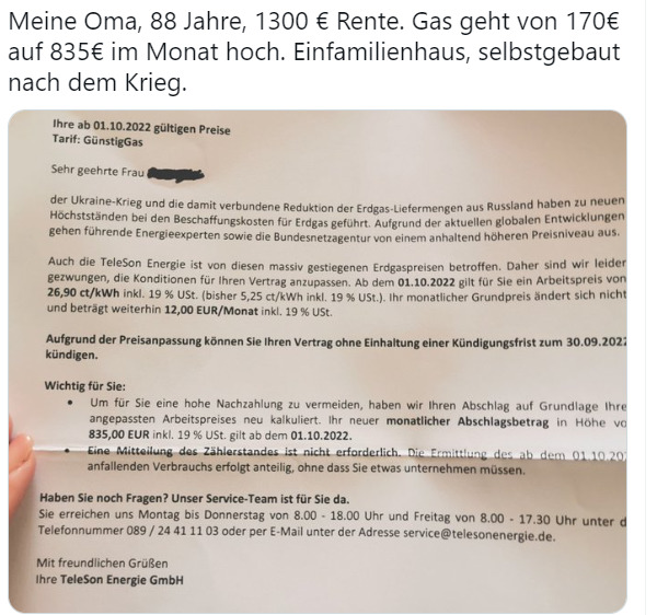 Almanyada gaz fiyatina 1 ayda 5 kat zam gelmis ne düsünüyorsunuz?